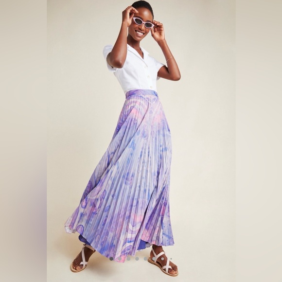 Anthropologie Dresses & Skirts - Anthropologie Purple Pleated Skirt